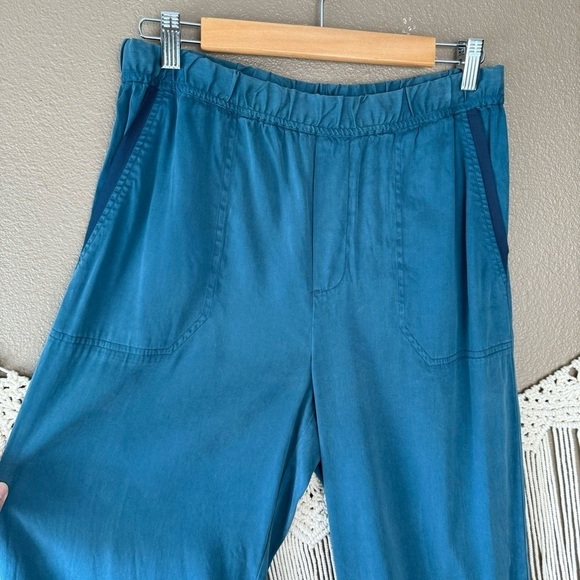 Soft Surroundings Lush Living flowy pants loose fit pull on blue tencel D - Picture 5 of 9